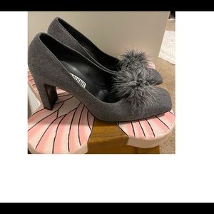 MOSCHINO Gray Flannel Shoes